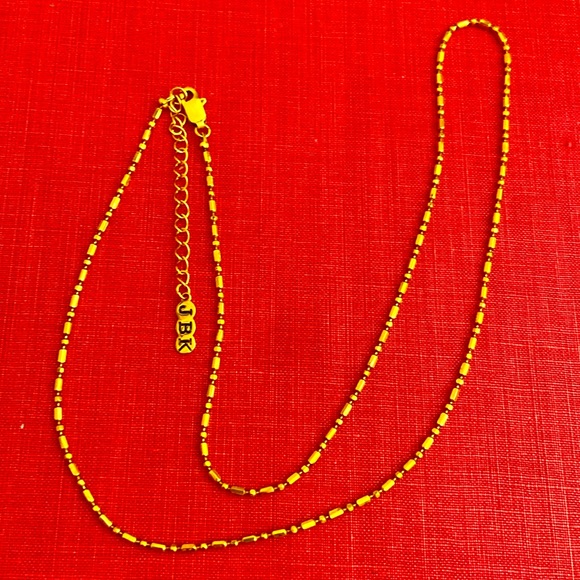 Vintage 90s JACQUELINE BOUVIER KENNEDY JBK Gold Chain Necklace - Picture 1 of 4